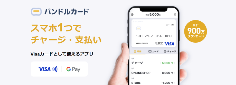 バンドルカードの公式キャプチャ