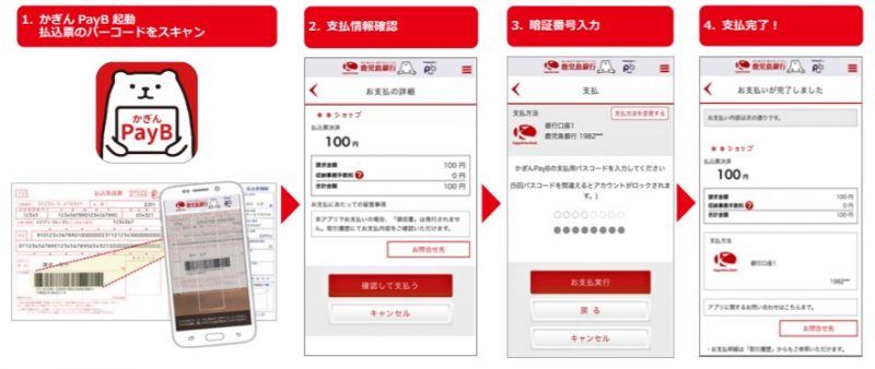 鹿児島銀行でスマートフォン決済アプリ「かぎん PayB」取扱開始