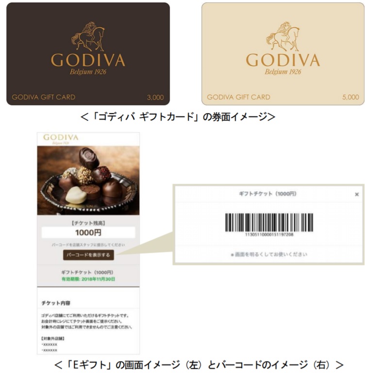 ゴディバ GODIVA 5000円 ギフトカード 商品券