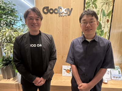 嘉穂無線ホールディングス マーケティング 部長 岩橋貴樹氏、同部 部長代理 冨田義之氏