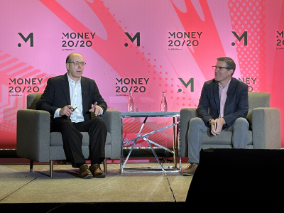 Mastercardのセキュリティソリューション グローバル責任者 Johan Gerber氏と、Colin　Mahony氏